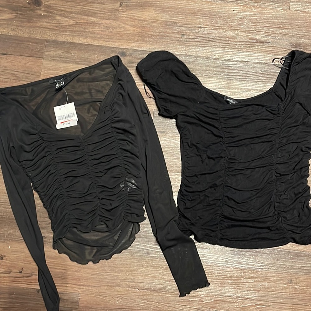 Two ruched tops